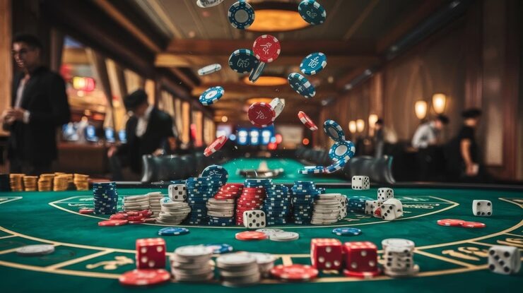 Texas Poker mobile interface showing dealer button, community cards, and player hands on kafe88